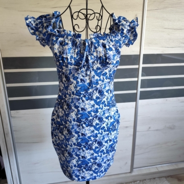 S – Kék mintás nyári ruha