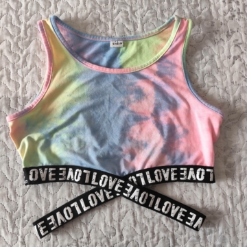XS (34) - Több színű mintás trikófelső/crop-top