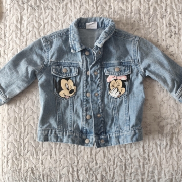 62 cm -  Világoskék Minnie mintás farmerdzseki