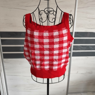 XL – Piros kockás trikófelső