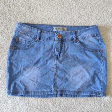M (40) – Kék mini szoknya