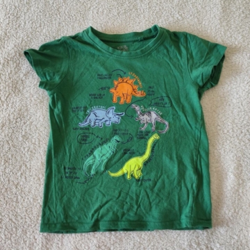 116 cm – Zöld dinoszauruszos póló