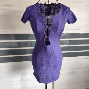 XXS (32) – Lila elegáns ruha
