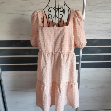 M (40) – Pasztell rózsaszín kockás ruha