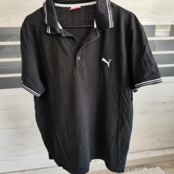 XL – Fekete galléros póló