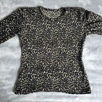 134/140 cm - Leopárdmintás Felső