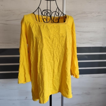 L/XL (44/46) – Sárga háromnegyedes ujjú felső