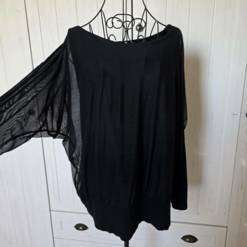 XL/XXL (46/48) - Női fekete hosszú ujjú felső