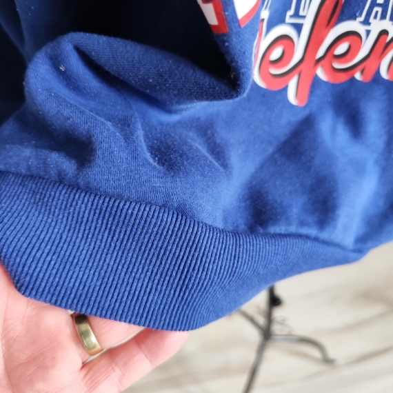 S – Kék sportos kapucnis pulóver