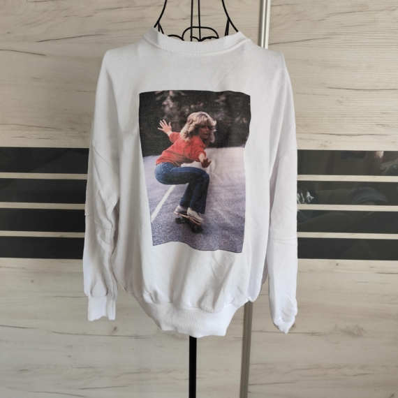 Hosszú ujjú print mintás pulóver
