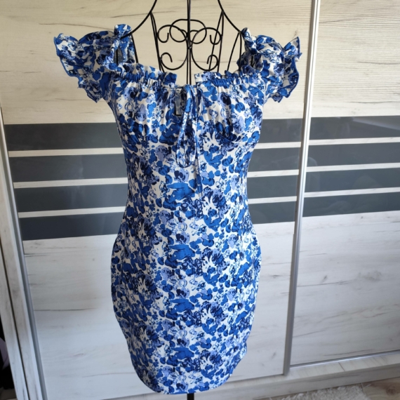 S – Kék mintás nyári ruha