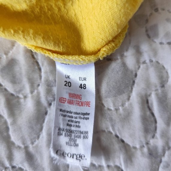3XL – Sárga ujjatlan tunika
