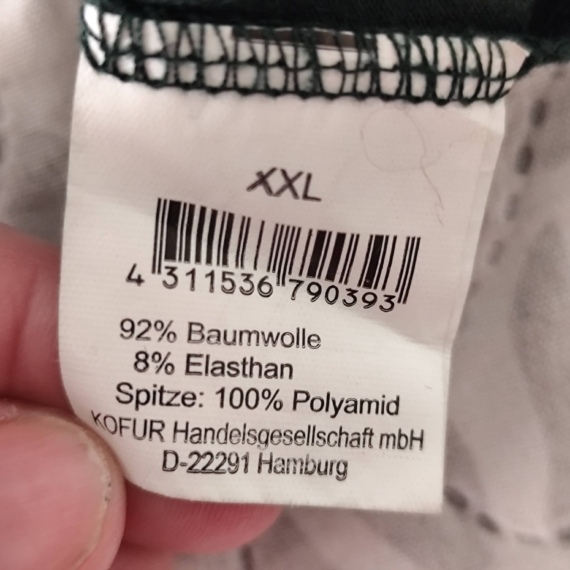 XL – Sötétzöld csipkés hosszú ujjú felső