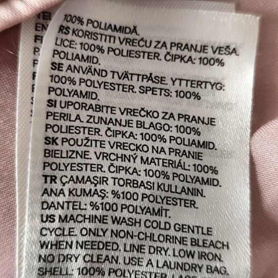 XS – Rózsaszín csipkés blúz