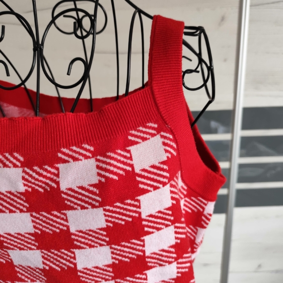 XL – Piros kockás trikófelső