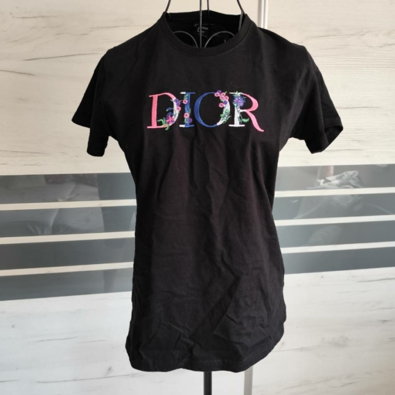 L (42) – Fekete Dior rövid ujjú felső