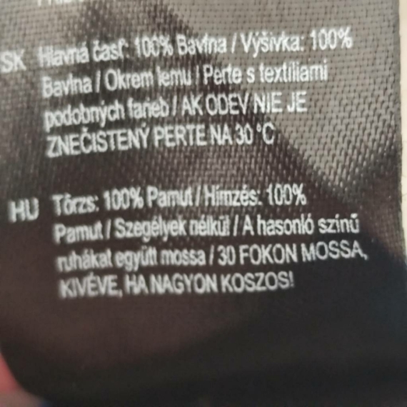 M (40) – Kék rövid ujjú felső