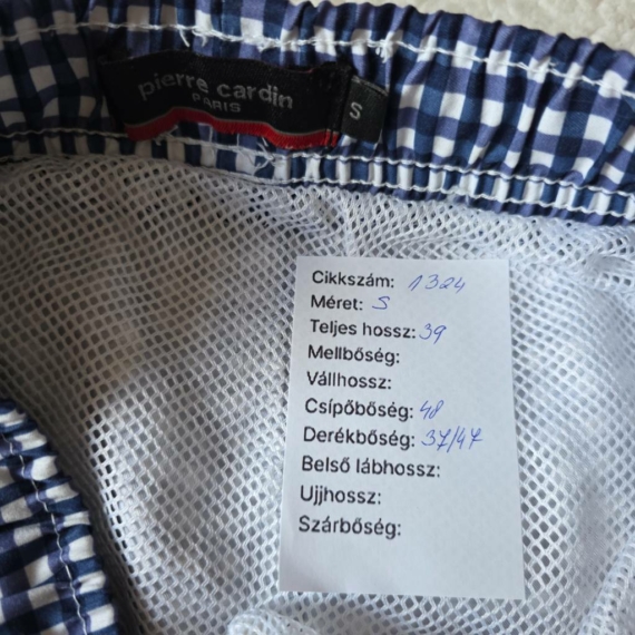S (46) – Kék kockás rövidnadrág