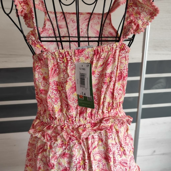 152 cm – Rózsaszín mintás ruha