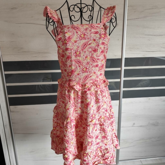 152 cm – Rózsaszín mintás ruha
