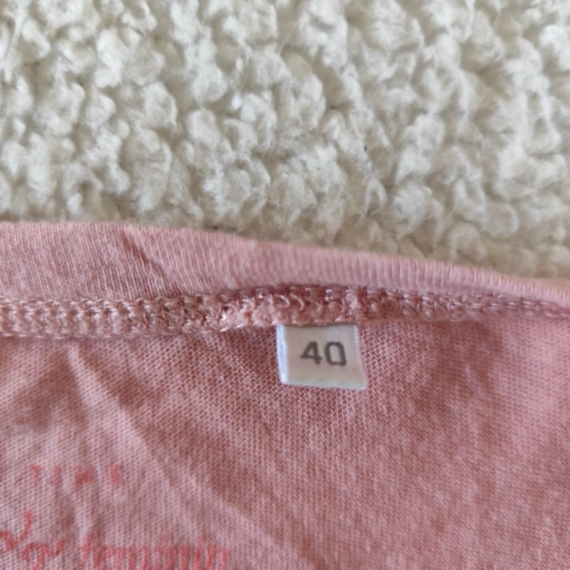 M (40) – Pasztell rózsaszín póló