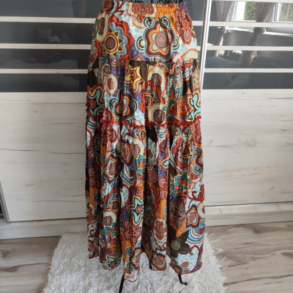 M/L (38/42)– Többszínű mintás maxi szoknya