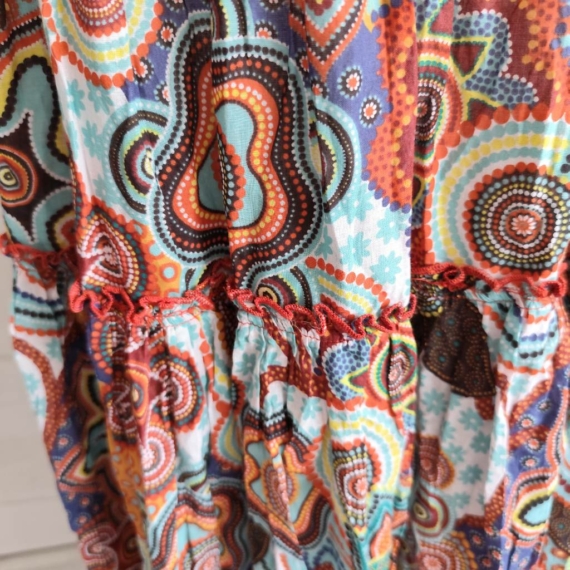 M/L (38/42)– Többszínű mintás maxi szoknya