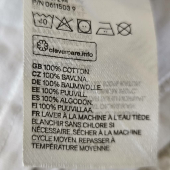 110 cm – Fehér rövid ujjú póló