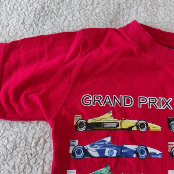 98/104 cm – Piros Grand Prix rövid ujjú felső
