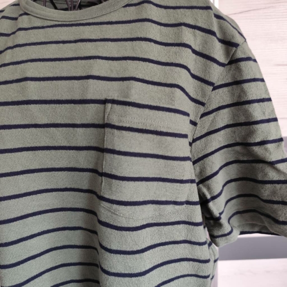 XL (46) – Zöld csíkos rövid ujjú póló