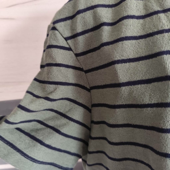XL (46) – Zöld csíkos rövid ujjú póló