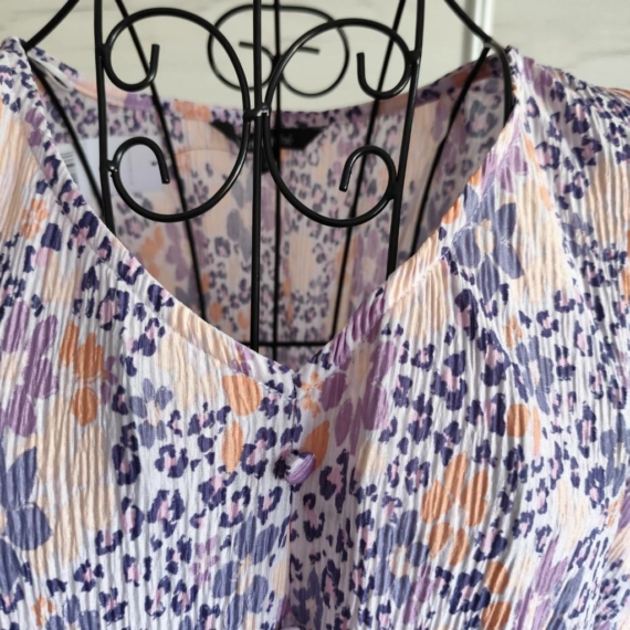 3XL (52) – Lila mintás ruha