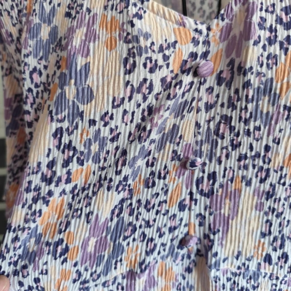 3XL (52) – Lila mintás ruha