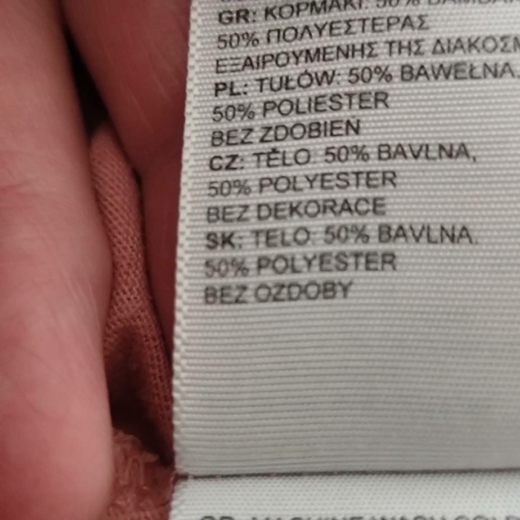L (50) – Rózsaszín rövid ujjú felső