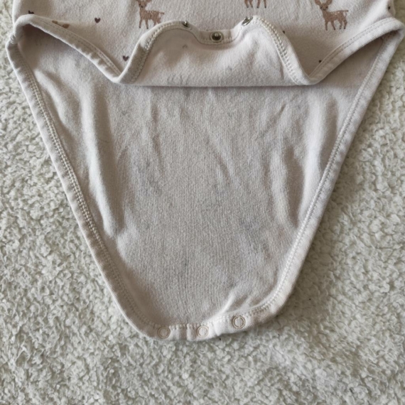 104 cm – Fehér mintás body