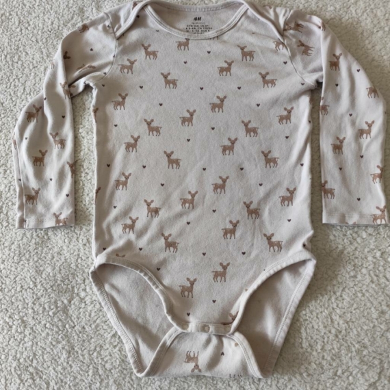 104 cm – Fehér mintás body