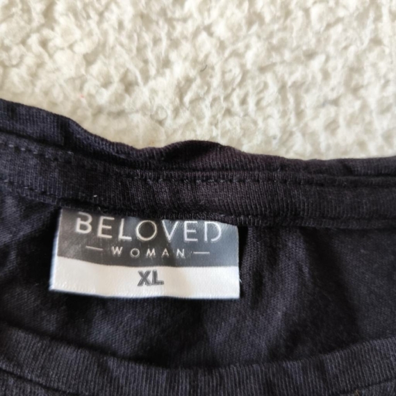 M/L (38/42) – Fekete rövid ujjú felső