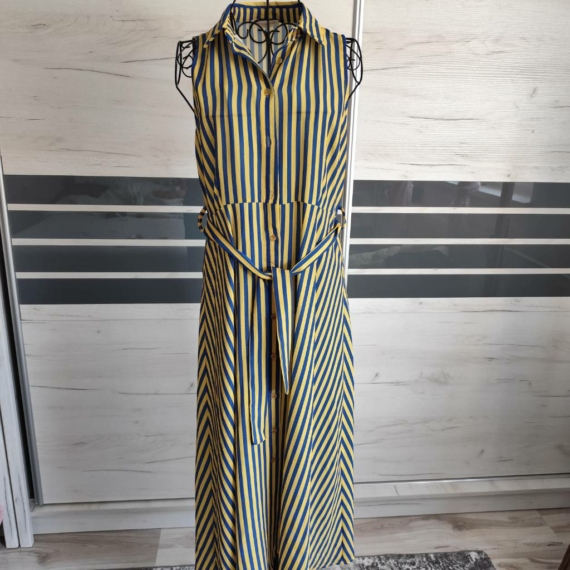 M/L (38/42) – Kék-sárga csíkos ruha