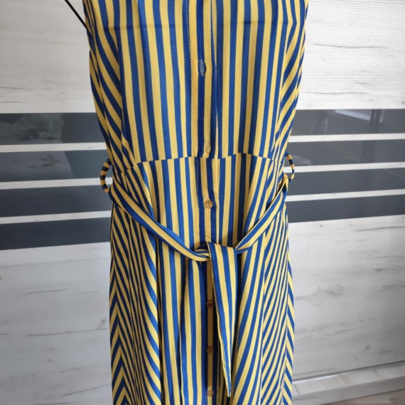 M/L (38/42) – Kék-sárga csíkos ruha