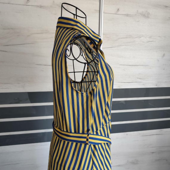 M/L (38/42) – Kék-sárga csíkos ruha