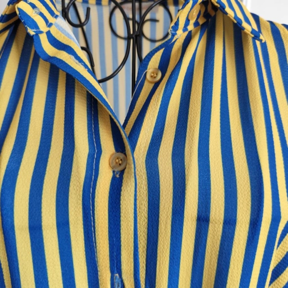 M/L (38/42) – Kék-sárga csíkos ruha