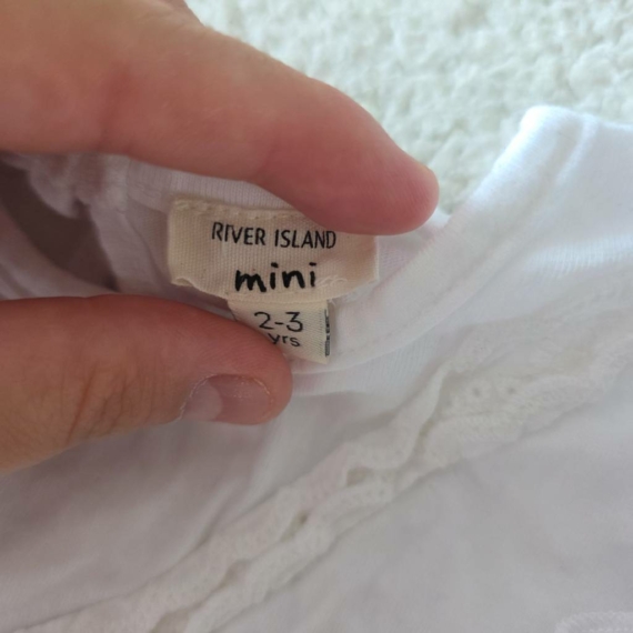 98 cm – Fehér rövid ujjú felső