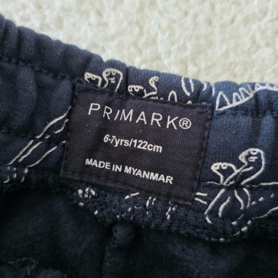 122 cm – Kék dinoszaurusz mintás rövidnadrág