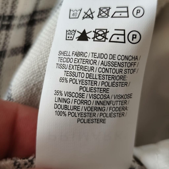 XXL (48) – Fehér kockás nadrág