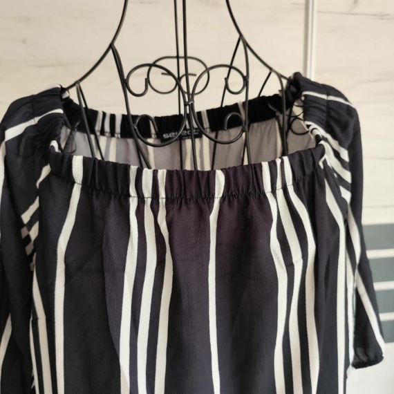 XL (46) – Fekete csíkos ruha
