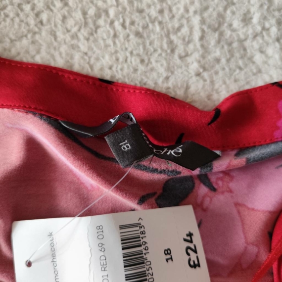 XL (46) – Piros mintás ruha