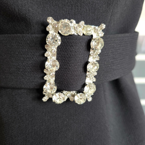 Fekete peplum ruha