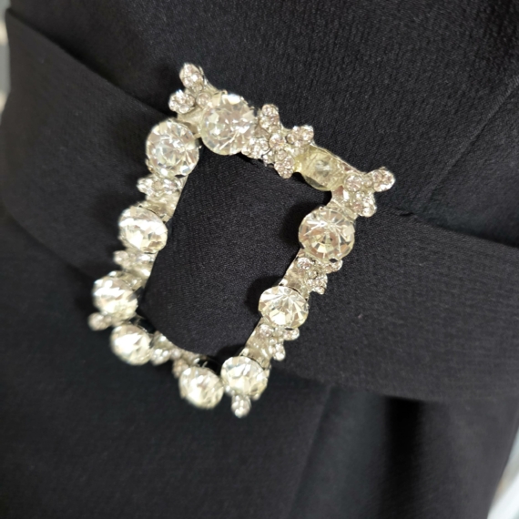 Fekete peplum ruha