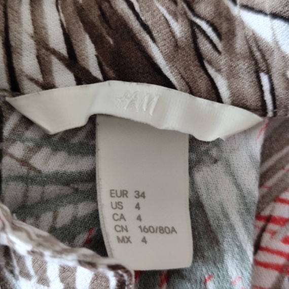 Tropical mintás rövid ujjú blúz
