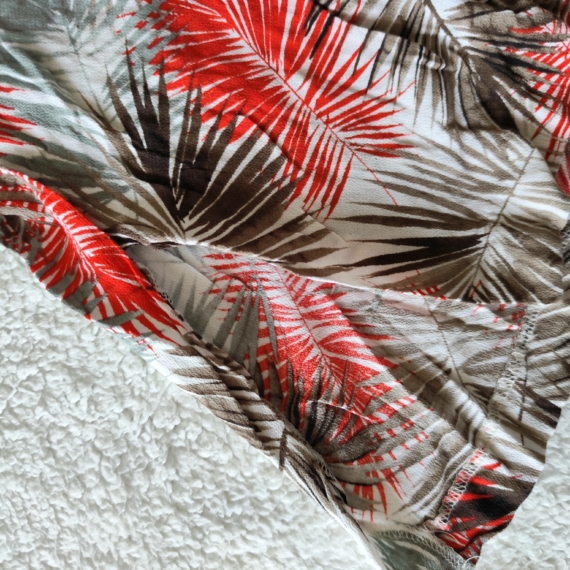 Tropical mintás rövid ujjú blúz